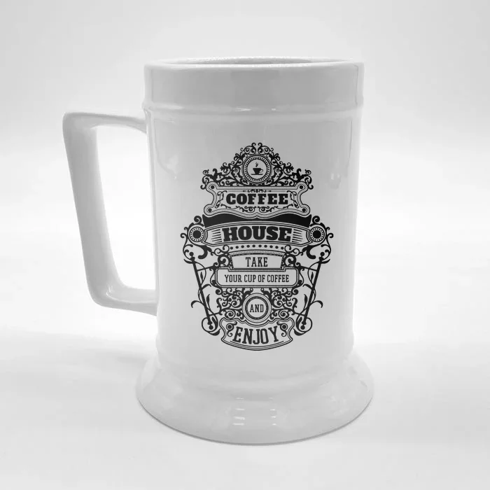 Coffee House Front & Back Beer Stein