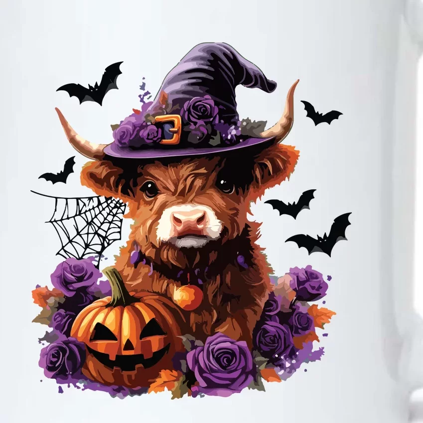 Cute Highland Cow Halloween Highland Cow Witch Cow Lover Black Color Changing Mug