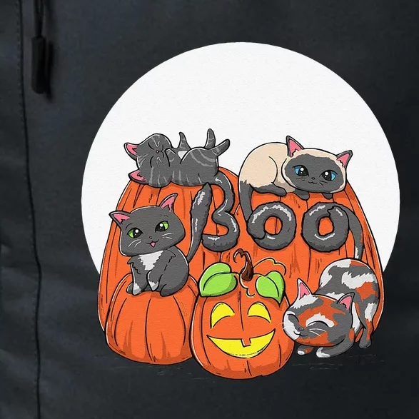 Cute Halloween Cats On Pumpkins Boo Funny Spooky Kawaii Daily Commute Backpack