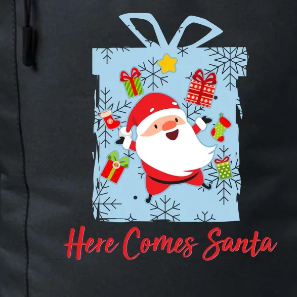 Christmas Here Comes Santa Gift Box Daily Commute Backpack