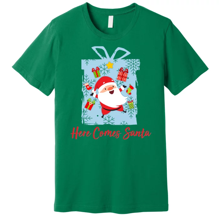 Christmas Here Comes Santa Gift Box Premium T-Shirt