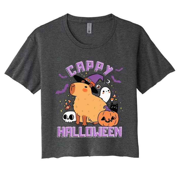 Cappy Halloween Cute Capybara Halloween Women's Crop Top Tee