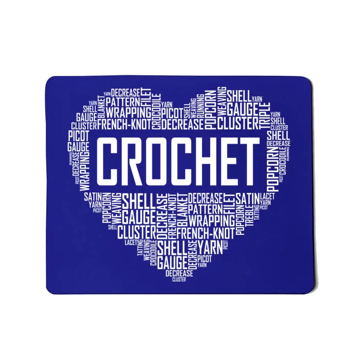 Crochet Heart Crocheting Lover Gift Knitting Funny Gift Mousepad