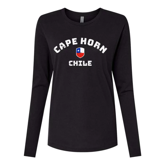 Cape Horn Chile Chilean Flag Womens Cotton Relaxed Long Sleeve T-Shirt