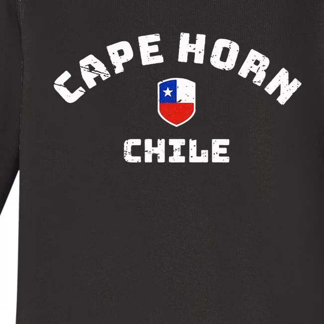 Cape Horn Chile Chilean Flag Baby Long Sleeve Bodysuit