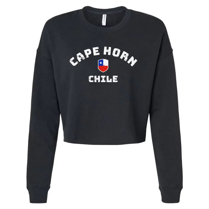 Cape Horn Chile Chilean Flag Cropped Pullover Crew