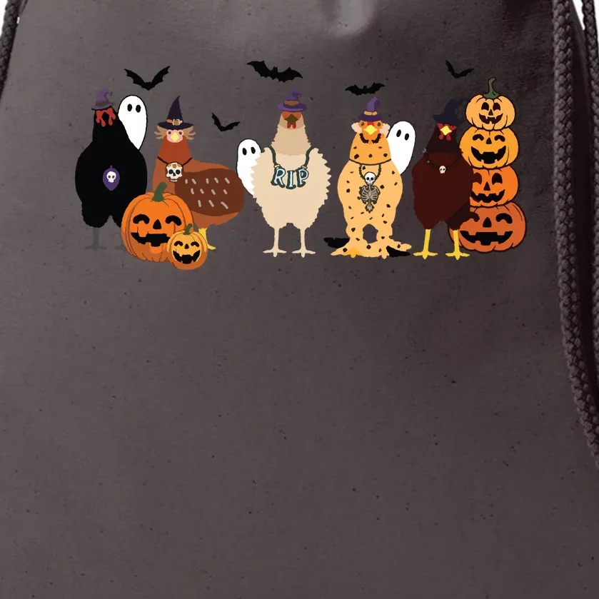 Cute Halloween Chicken Chicken Lover Halloween Gift Farmer Halloween Drawstring Bag