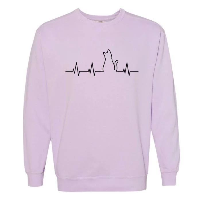 Cat Heartbeat Garment-Dyed Sweatshirt