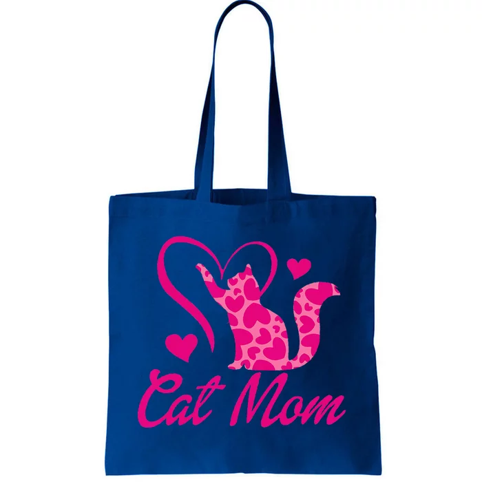 Cute Heart Cat Daddy Mommy Funny Tote Bag