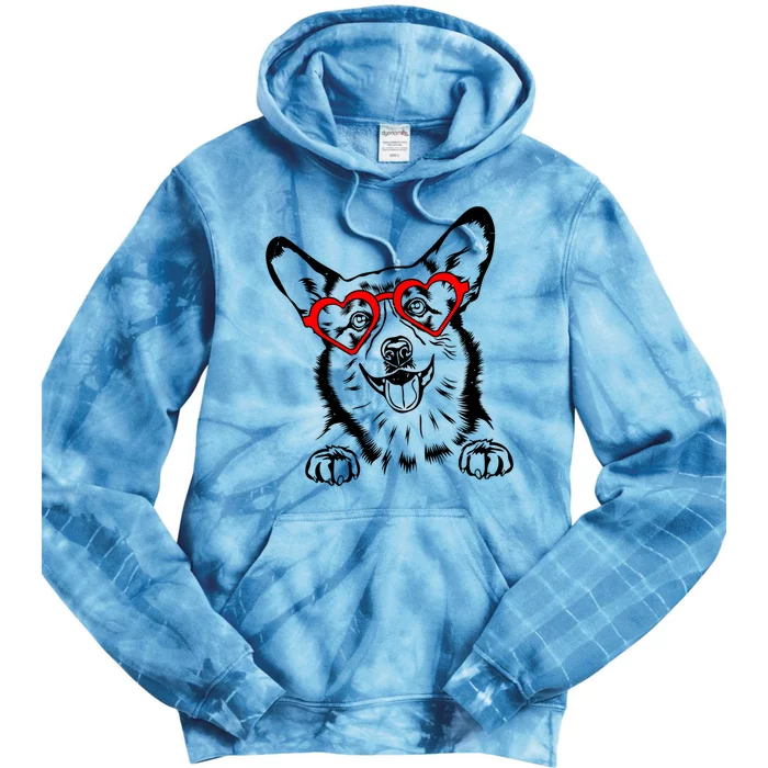 Corgi Heart Cute Valentines Day Dog Lover Great Gift Tie Dye Hoodie