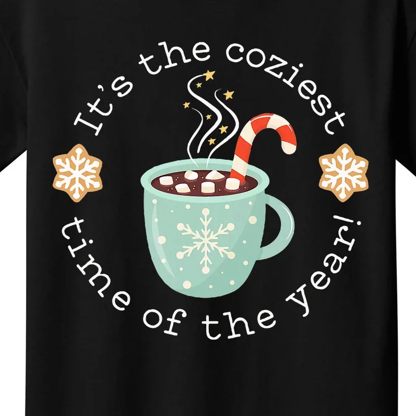 Christmas Hot Cocoa Snowflake Mug Coziest Time of the Year Kids T-Shirt