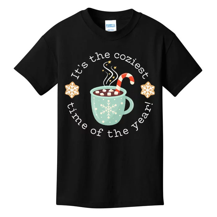 Christmas Hot Cocoa Snowflake Mug Coziest Time of the Year Kids T-Shirt