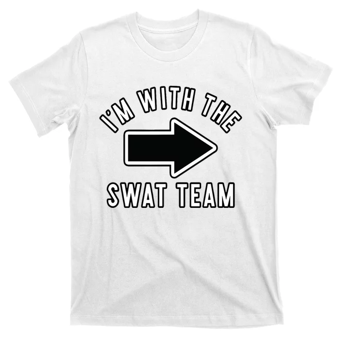 Couples Halloween Costume Shirts Im With The Swat Team T-Shirt