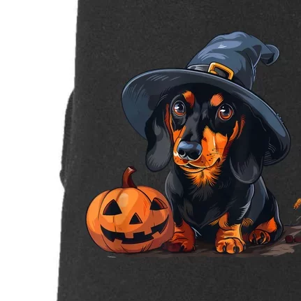 Cute Halloween Costume Dachshund Witch Dog Lover Design Doggie 3-End Fleece Hoodie