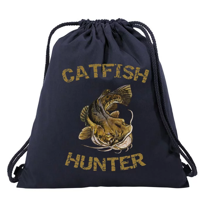 Catfish Hunter Catfish For Catfish Fisherman Drawstring Bag