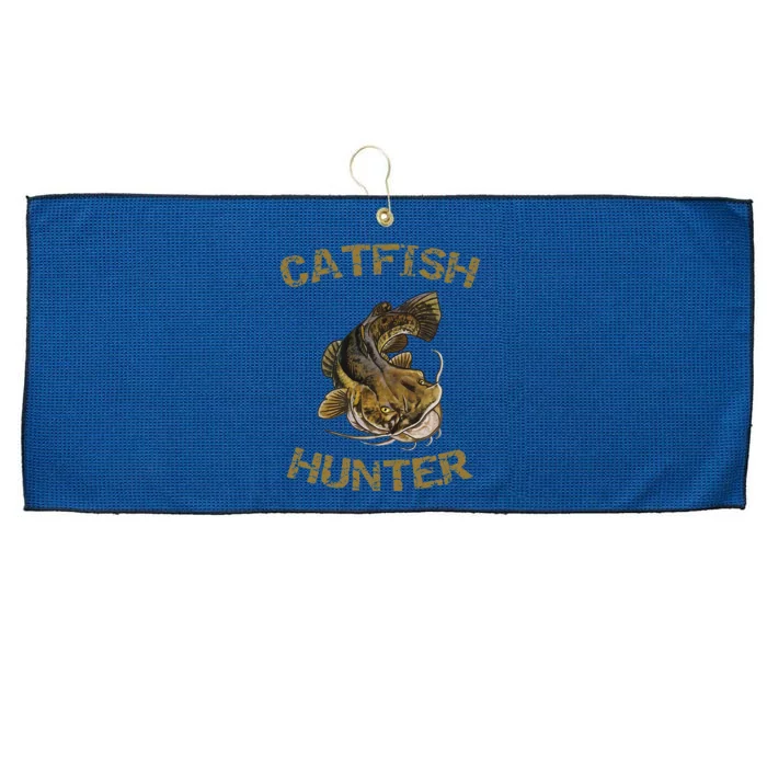 Catfish Hunter Catfish For Catfish Fisherman Large Microfiber Waffle Golf Towel