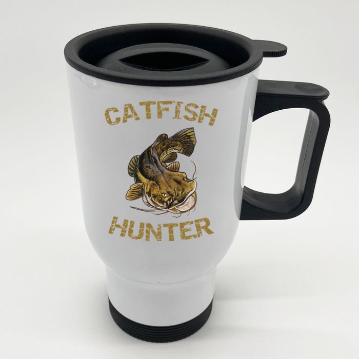 Catfish Hunter Catfish For Catfish Fisherman Front & Back Stainless Steel Travel Mug