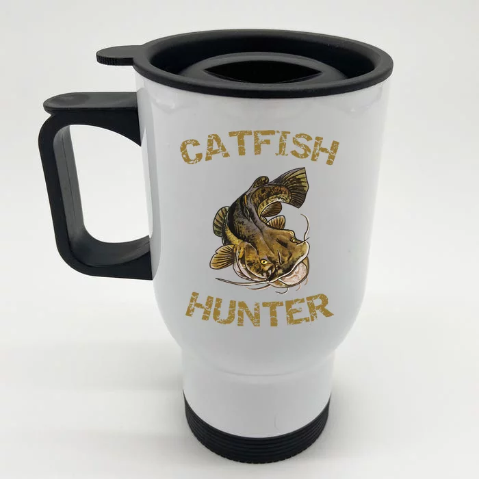 Catfish Hunter Catfish For Catfish Fisherman Front & Back Stainless Steel Travel Mug