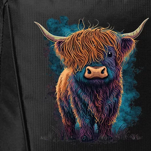 Cute Highland Cattle Cow Funny Highland Cow City Backpack