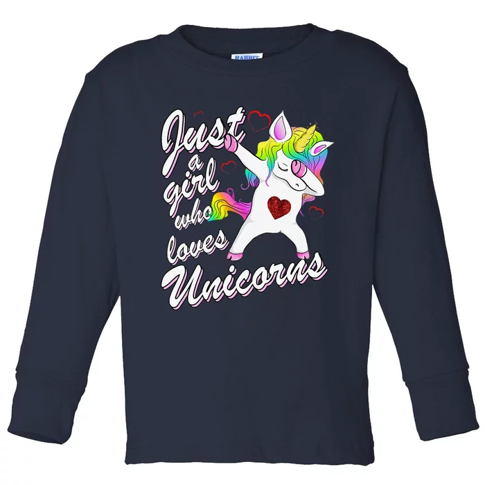 Cute Hearts Cuten Valentine's Day Gifts Unicorn Lover Toddler Long Sleeve Shirt