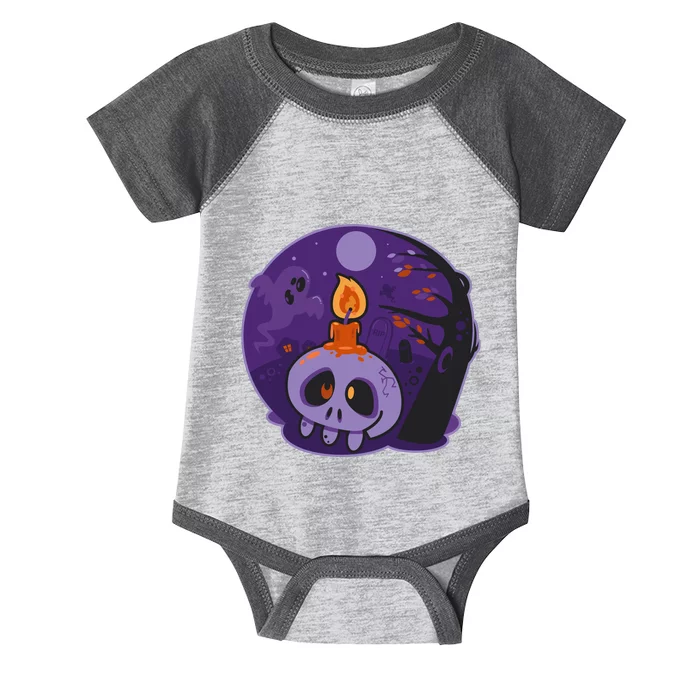 Cute Halloween Candle Skull Infant Baby Jersey Bodysuit