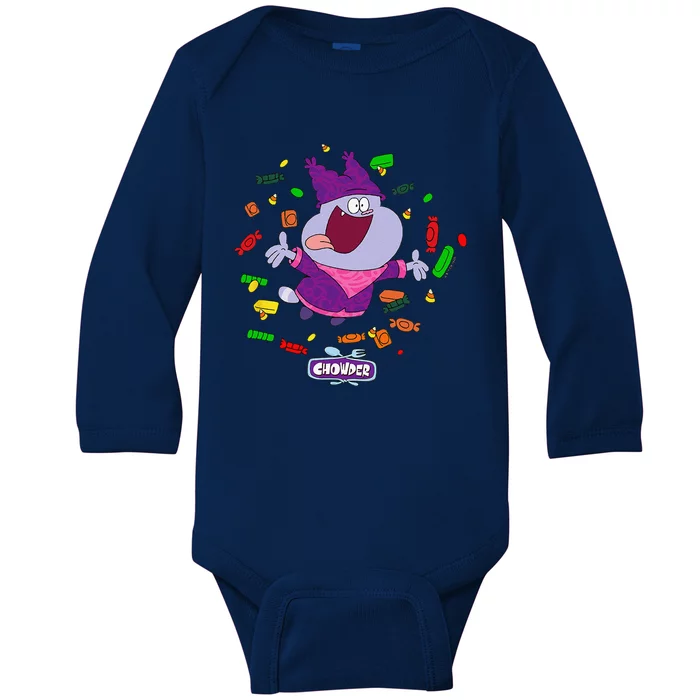 Chowder Halloween Candy Explosion Baby Long Sleeve Bodysuit