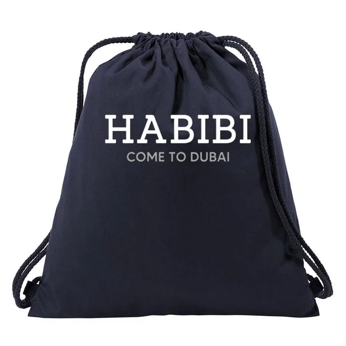 Cool Habibi Come To Dubai Drawstring Bag