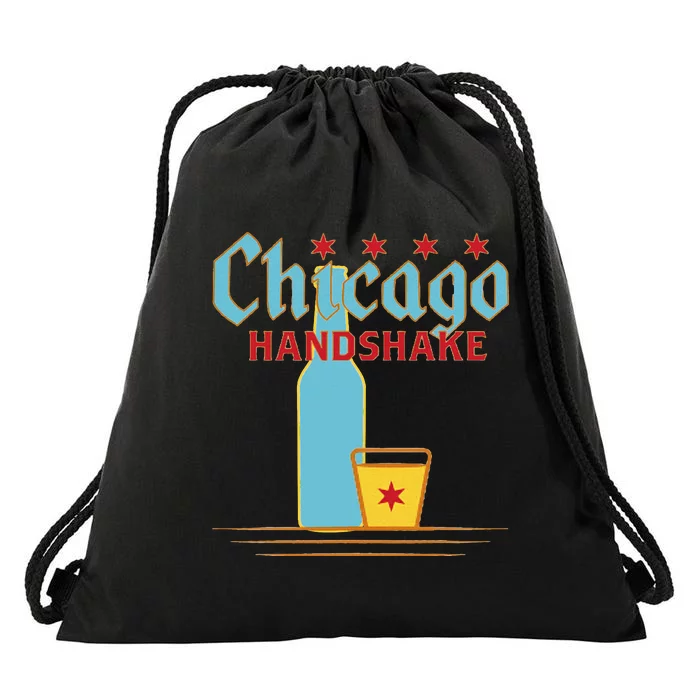 Chicago Handshake Drawstring Bag