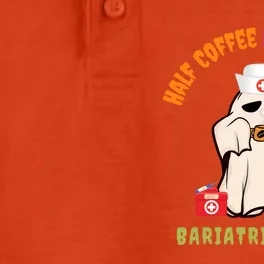 Cute Half Coffee Half Spooky Halloween Bariatric Nurse Fun Great Gift Dry Zone Grid Performance Polo