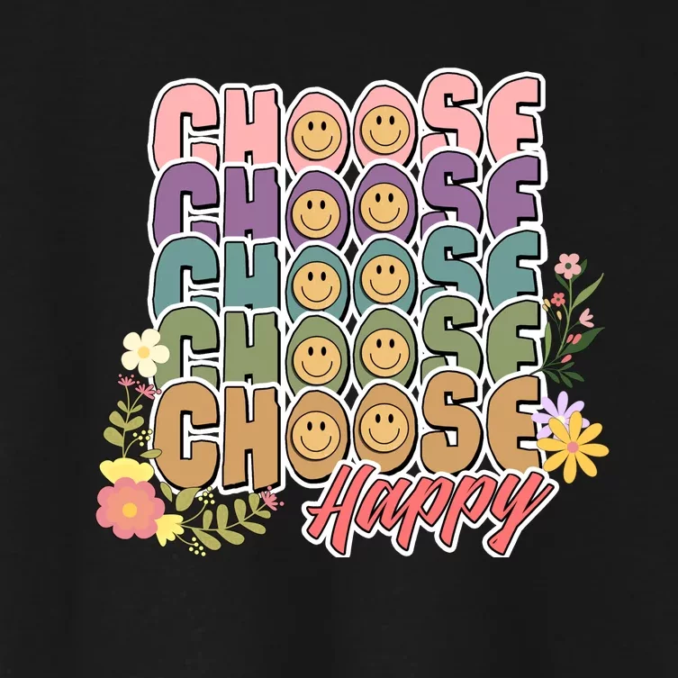 Choose Happy Women's Crop Top Tee