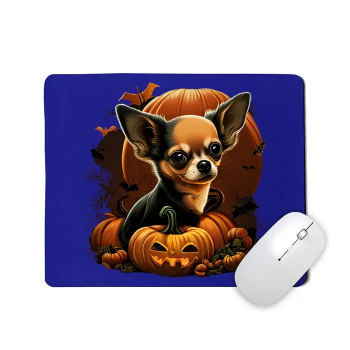 Chihuahua Halloween Costume Scary Pumpkin Witch Ghost Dog Great Gift Mousepad