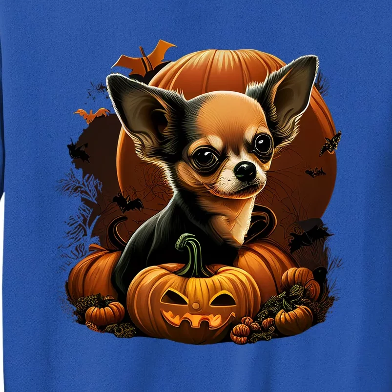 Chihuahua Halloween Costume Scary Pumpkin Witch Ghost Dog Great Gift Tall Sweatshirt