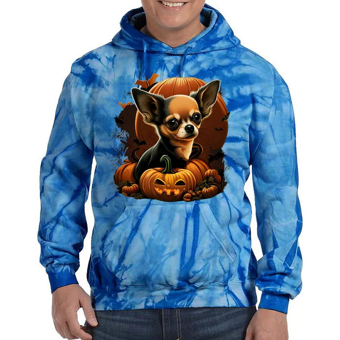 Chihuahua Halloween Costume Scary Pumpkin Witch Ghost Dog Great Gift Tie Dye Hoodie