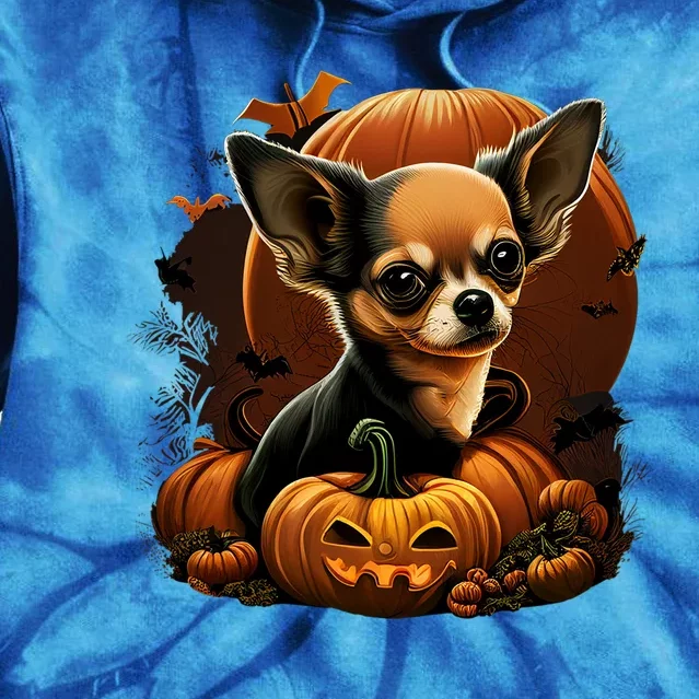 Chihuahua Halloween Costume Scary Pumpkin Witch Ghost Dog Great Gift Tie Dye Hoodie