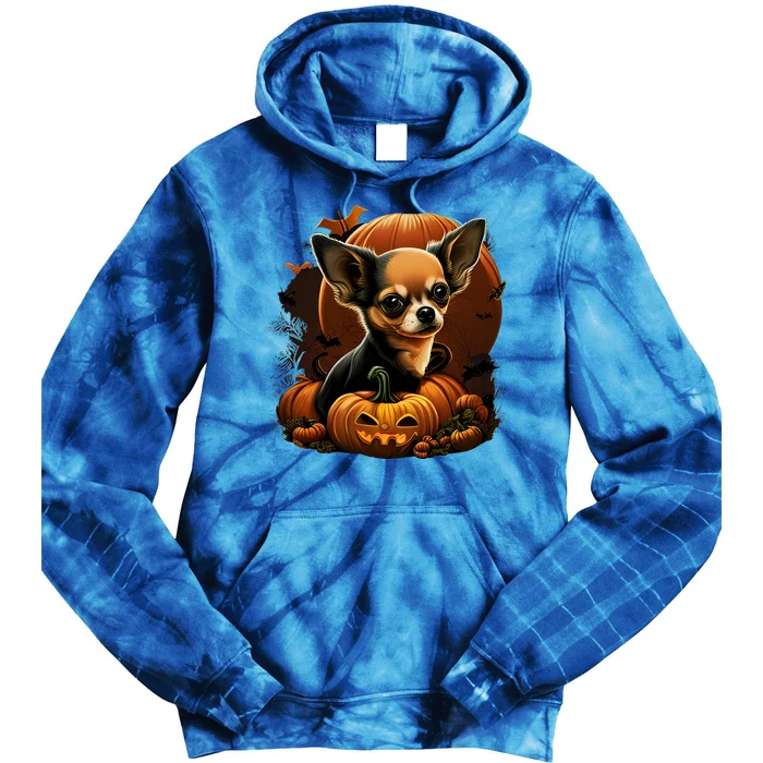 Chihuahua Halloween Costume Scary Pumpkin Witch Ghost Dog Great Gift Tie Dye Hoodie