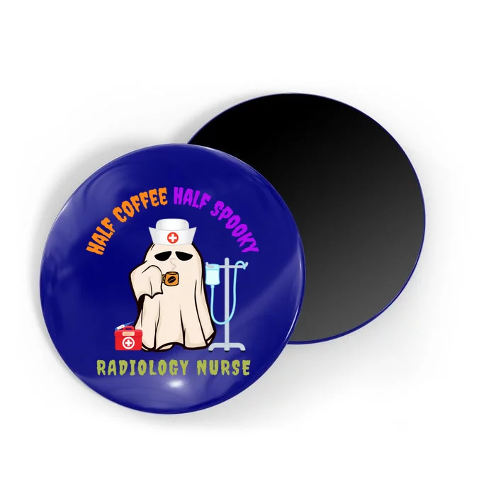 Cute Half Coffee Half Spooky Halloween Radiology Nurse Mri Gift Magnet