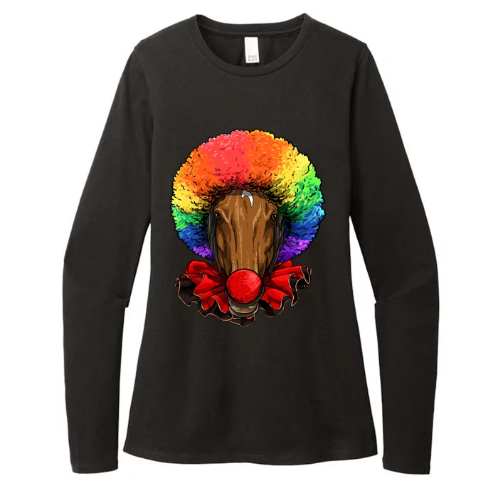 Clown Horse Carnival Circus Staff Farmer Horse Lover Cow Cool Gift Womens CVC Long Sleeve Shirt