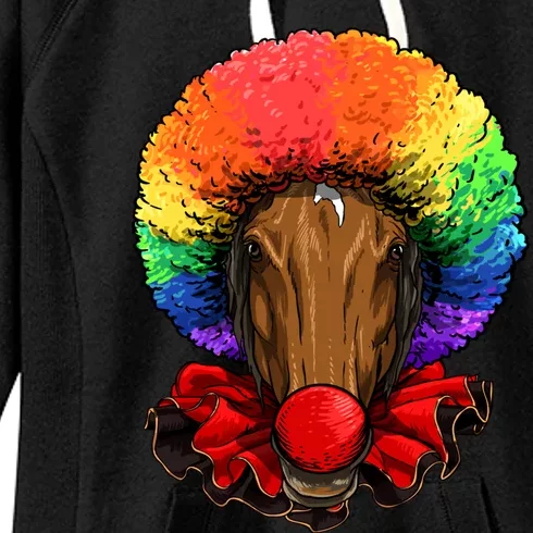 Clown Horse Carnival Circus Staff Farmer Horse Lover Cow Cool Gift Women's Fleece Hoodie