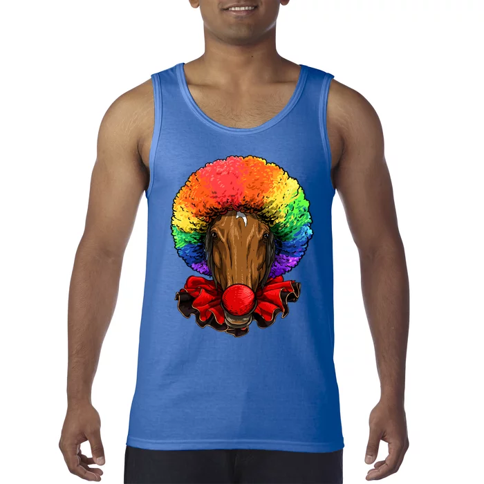 Clown Horse Carnival Circus Staff Farmer Horse Lover Cow Cool Gift Tank Top