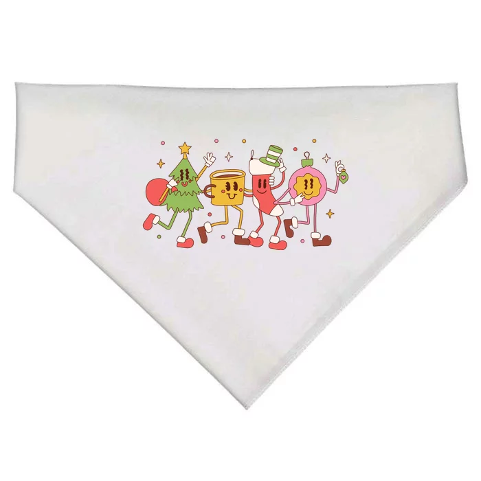 Christmas Holiday Celebration Retro USA-Made Doggie Bandana