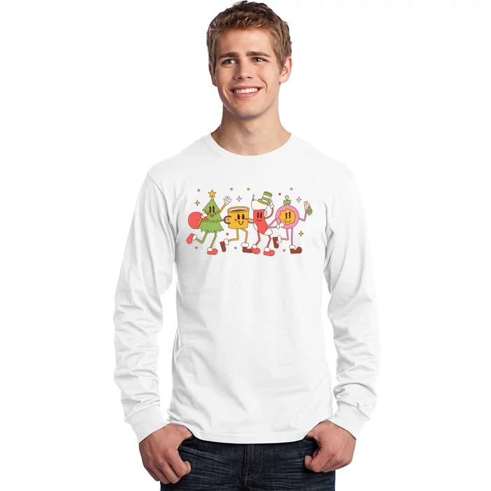 Christmas Holiday Celebration Retro Long Sleeve Shirt