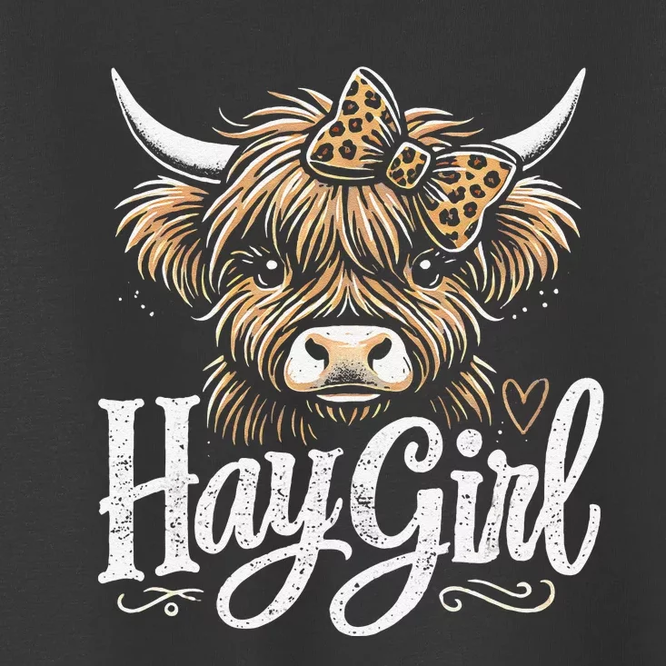 Cute Highland Cow Hay Toddler T-Shirt