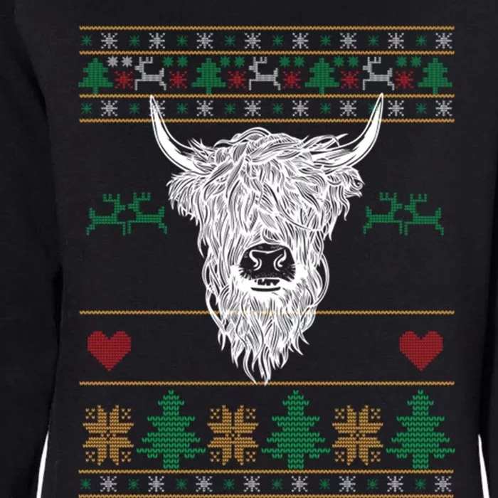 Cool Highland Cow Ugly Christmas Sweater Funny Animal Lover Meaningful Gift Womens California Wash Sweatshirt