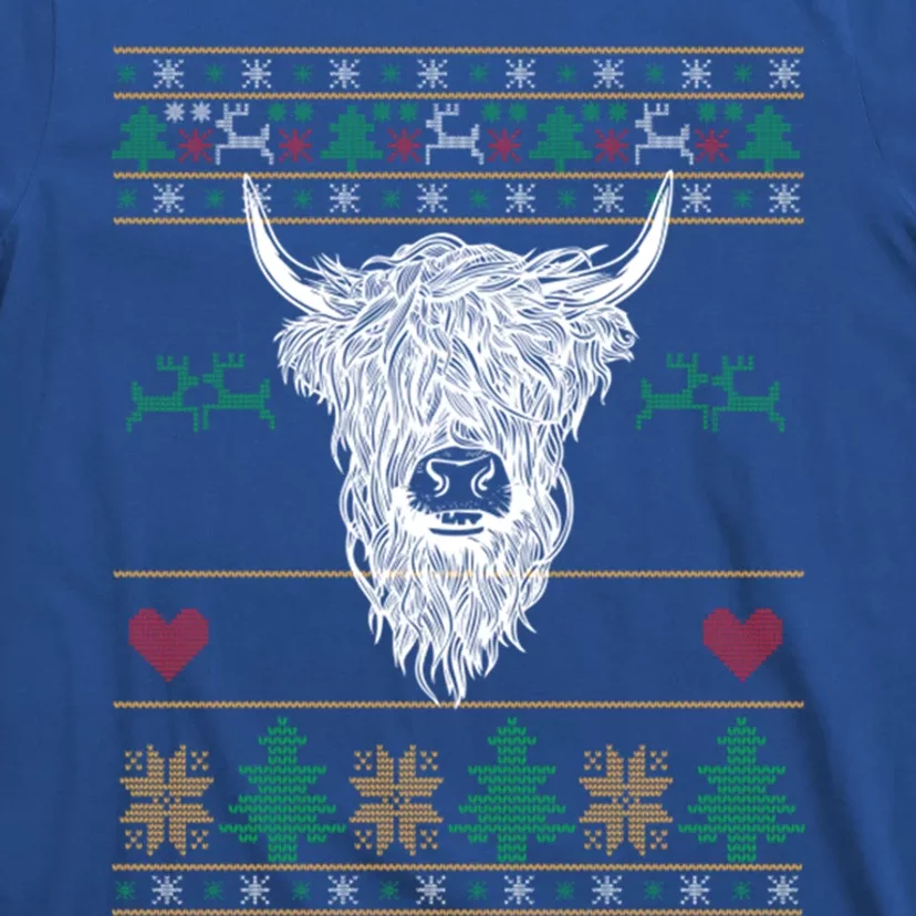 Cool Highland Cow Ugly Christmas Sweater Funny Animal Lover Meaningful Gift T-Shirt