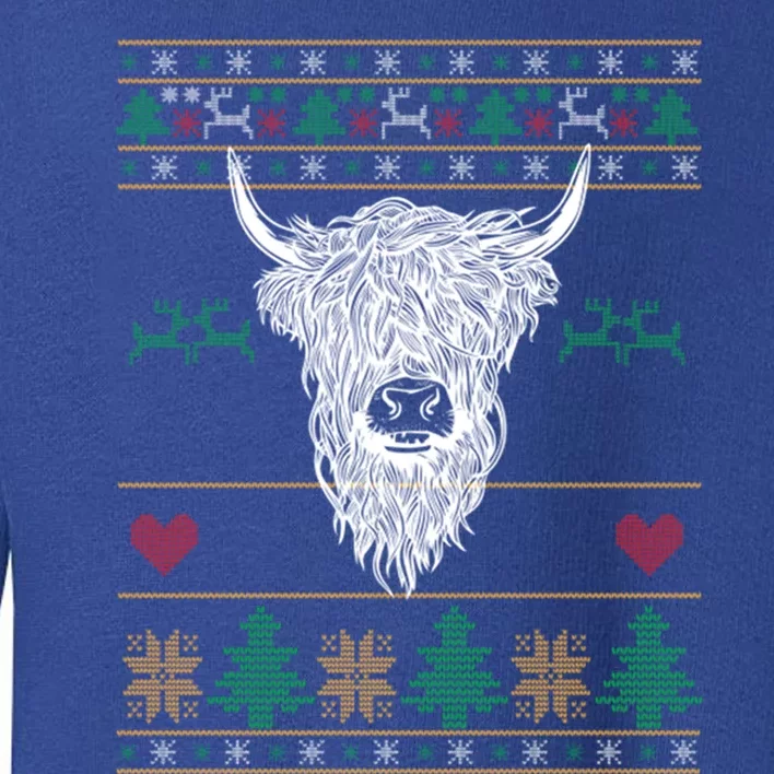 Cool Highland Cow Ugly Christmas Sweater Funny Animal Lover Meaningful Gift Toddler Sweatshirt