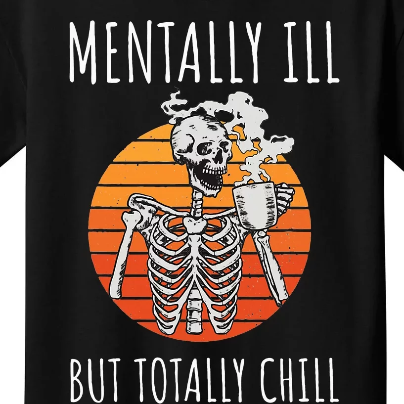 Chill Halloween Costume Skeleton Embrace Your Inner Quirk Kids T-Shirt