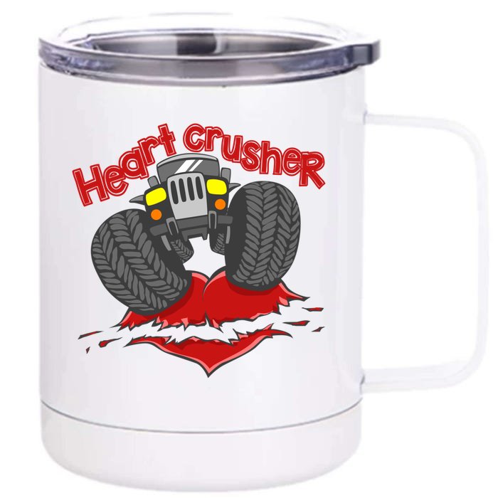 Cute Heart Crusher 4x4 Offgreat Giftroad Truck 4wd Gift Front & Back 12oz Stainless Steel Tumbler Cup