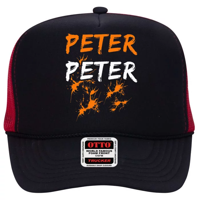 Couples Halloween Costume Peter Pumpkin Eater High Crown Mesh Trucker Hat