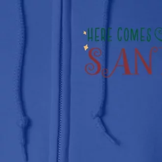 Cute Here Comes Santa Claus Sleigh Christmas Holiday Season Cute Gift Full Zip Hoodie