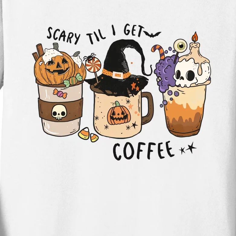 Coffee Halloween Kids Long Sleeve Shirt